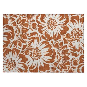 Chantille ACN551 Paprika 1 ft. 8 in. x 2 ft. 6 in. Machine Washable Indoor/Outdoor Geometric Area Rug