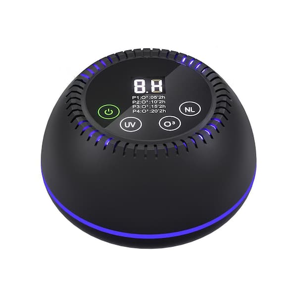 440 sq. ft. HEPA-True Ozone Generator in Blacks with Timer, Low Noise and UV light