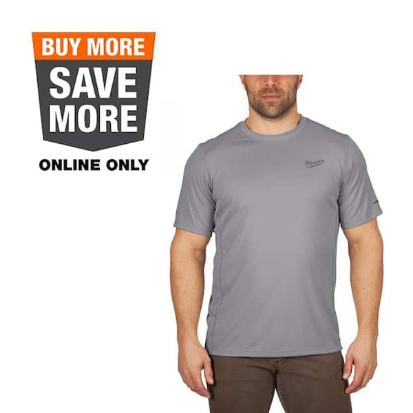 Gen II Men's Work Skin Large Gray Light Weight Performance Short-Sleeve T-Shirt