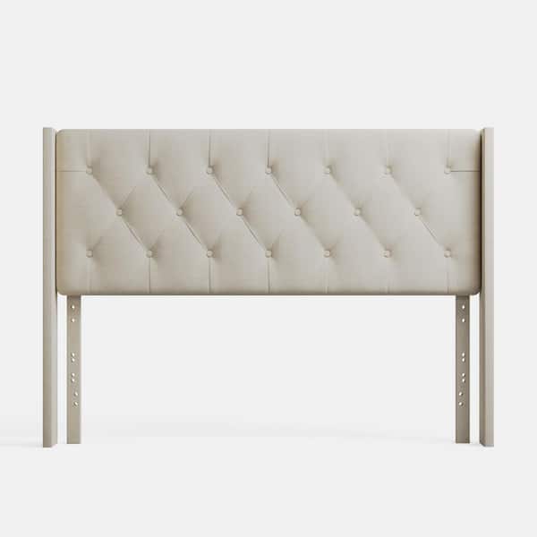 Brookside Bella Low Profile Cream Queen Wingback Headboard