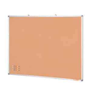 48 in. L x 36 in. W Large Cork Board - Wall-Mounted Bulletin Board with Pin Board - Perfect for School, Home, Office