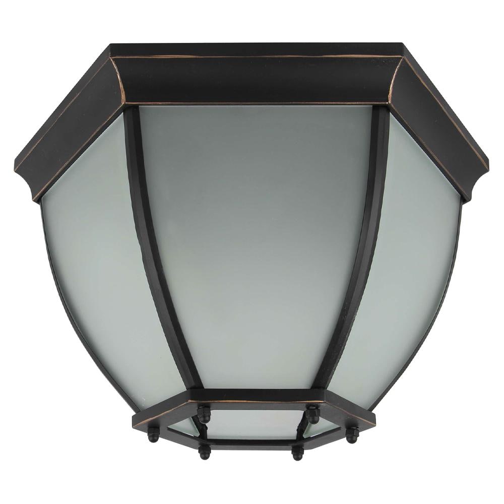 Jem 1-Light Black Otdoor Flush Mount Light