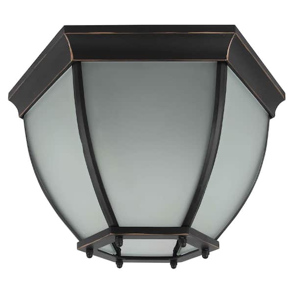 Unbranded Jem 1-Light Black Otdoor Flush Mount Light