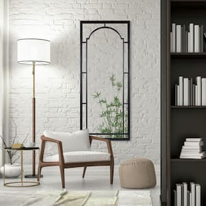 Lyla 48 in. x 20 in. Classic Rectangle Framed Black Wall Mirror