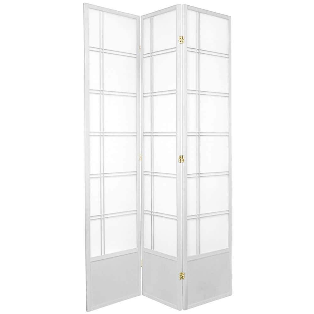Red Lantern 7 ft. White 3-Panel Room Divider 84-DC-WHT-3P - The