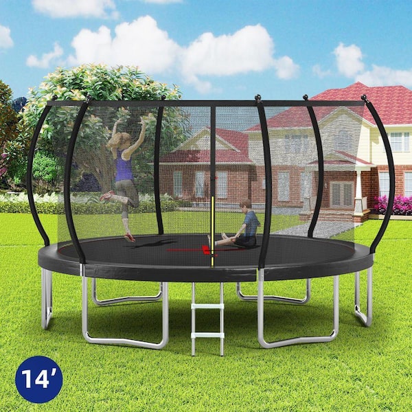 ToolCat 14 ft. Pumpkin Trampoline-6 Legs for Extra Stability, UV