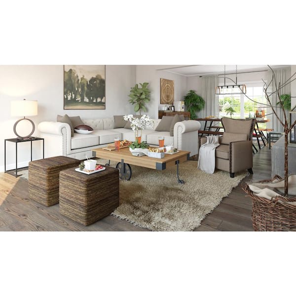 Trestle Collection 4-Light Gilded Iron Farmhouse Chandelier Light