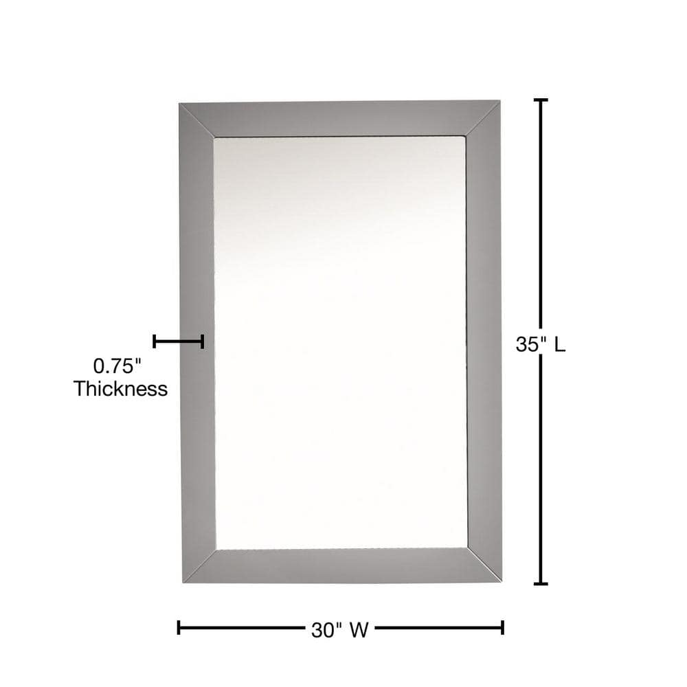 Grey Brushed Solid Wood Rectangular Bathroom Vanity