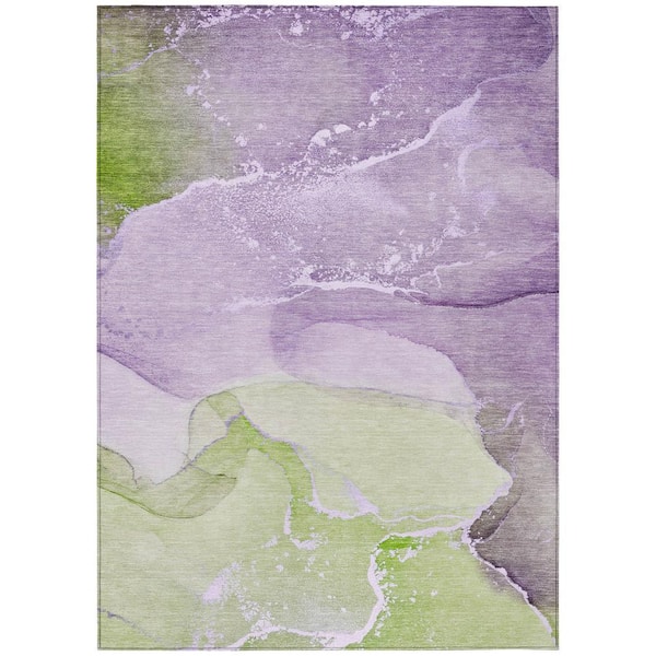 Chantille ACN517 Purple 8 ft. x 10 ft. Machine Washable Indoor/Outdoor Geometric Area Rug