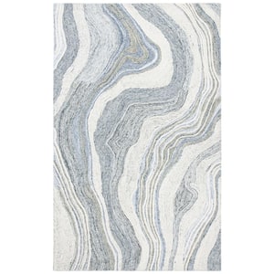 Fifth Avenue Gray/Ivory Doormat 3 ft. x 5 ft. Gradient Abstract Area Rug