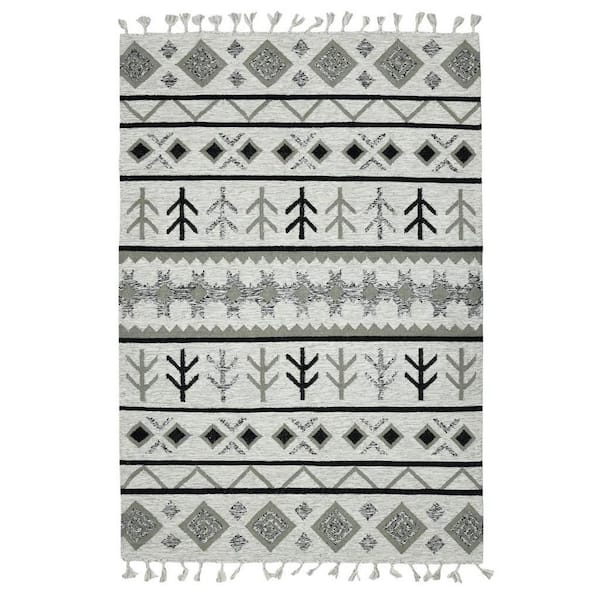 9 x 12 Blue, Red Oriental Washable Area Rug