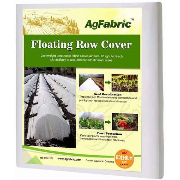 Agfabric 10 ft. x 100 ft. 1.2 oz. Outdoor Plant Row Cover Frost Snow Animal Protection Blanket Fabric