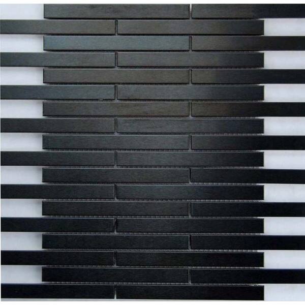 Epoch Architectural Surfaces Dancez Electric Slide Brushed Metal 12 in. x 12 in.Mesh Mesh Mounted Tile (5 sq. ft. / case)