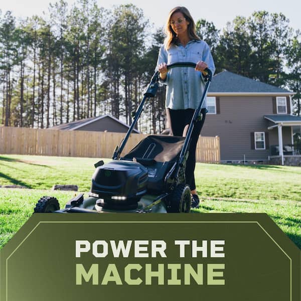 Green Machine 62V Cordless 3-in-1 High Wheel Push Walk Behind Mower,  Brushless 22 In. Cutting Width with 4Ah Battery and Rapid Charger GMPM6200  - The Home Depot