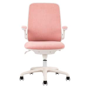 Pink PE Rotatable Mesh Office Chair with Armrests(2 colors optional)