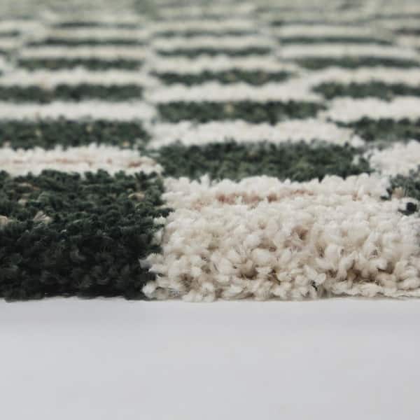 Darien Green 5 ft. 3 in. x 7 ft. Checkered Area Rug