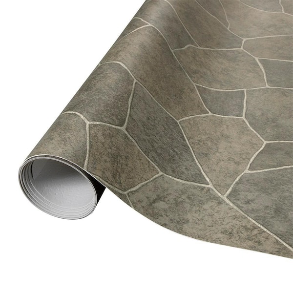 TrafficMaster Natural Paver 8 MIL x 12 ft. W x Cut to Length