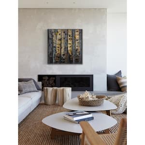 48 in. H x 48 in. W "Gold Infusion II" by Julie Joy Framed Printed Canvas Wall Art