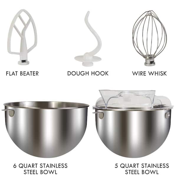 mixing bowl, glass 6qt - Whisk
