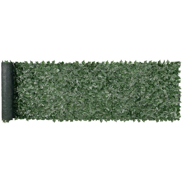 Artificial Green Wall 39 in. x 158 in. Polyethylene Ivy Privacy Garden Fence Screen Greenery Faux Hedges Vine Leaf