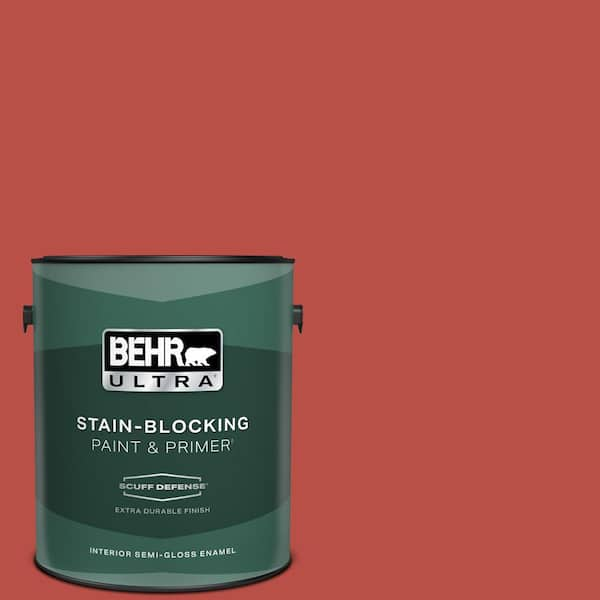 BEHR ULTRA 1 gal. Home Decorators Collection #HDC-MD-16 Cherry Red Extra Durable Semi-Gloss Enamel Interior Paint & Primer