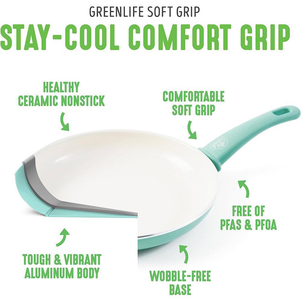 Turquoise Aluminum Nonstick Saucepan Set with Glass Lids, 1 Qt & 2 Qt