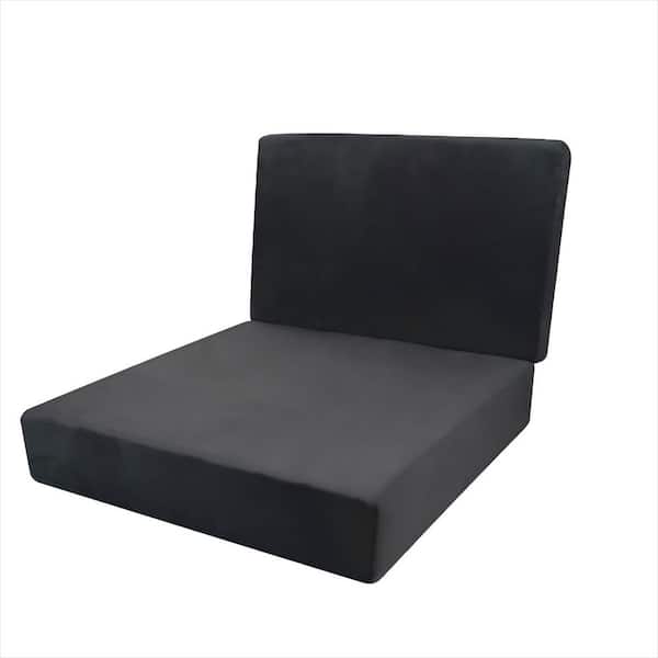 20 in. x 20 in. x 4 in. Recliner Chair Pad with Back Support Cushions, Extra Large Seat Cushion for Elderly, Black