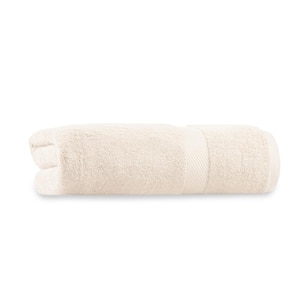 1-Piece Ivory Solid 100% Organic Cotton Luxuriously Plush Bath Sheet