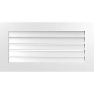 38" x 20" Vertical Surface Mount PVC Gable Vent: Functional with Standard Frame