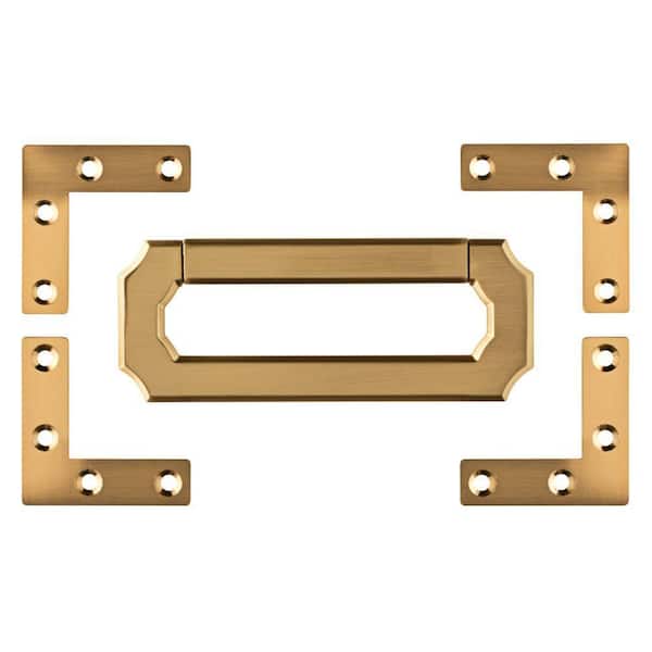 Young House Love 3 in. (76mm) Champagne Bronze Vintage Style Bail Center-to-Center Pull and Campaign Hardware Set