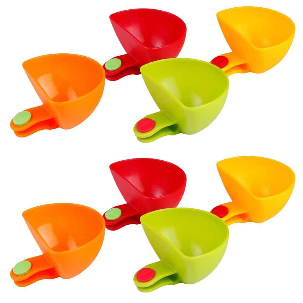 Esepony 3.2 in. Plastic Dip Clips and Appetizer Bowls for Plates Party ...