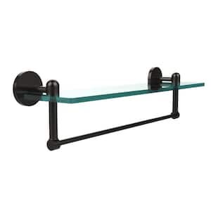 Tango Collection 22 in. Glass Vanity Shelf with Integrated Towel Bar in Oil Rubbed Bronze