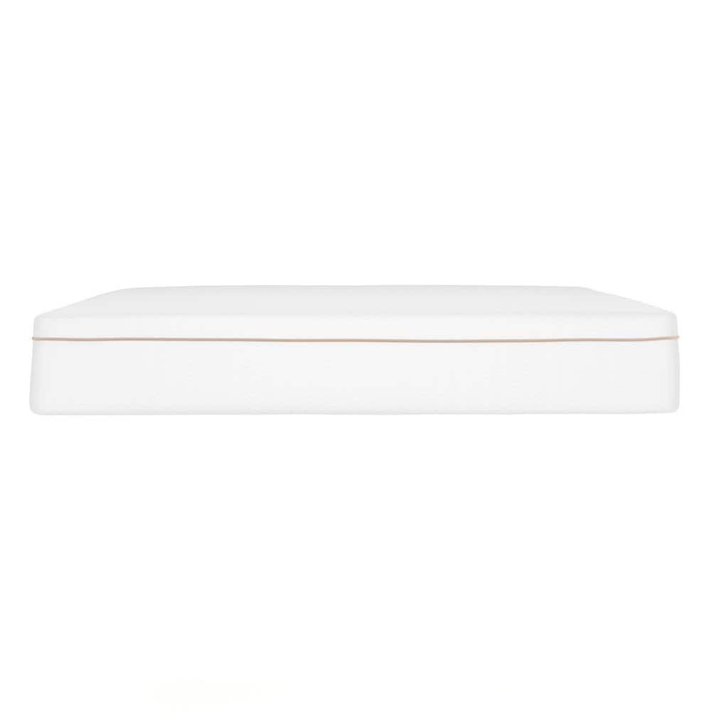 Queen White Gel Memory Foam Mattress with Quilted Jacquard Cover