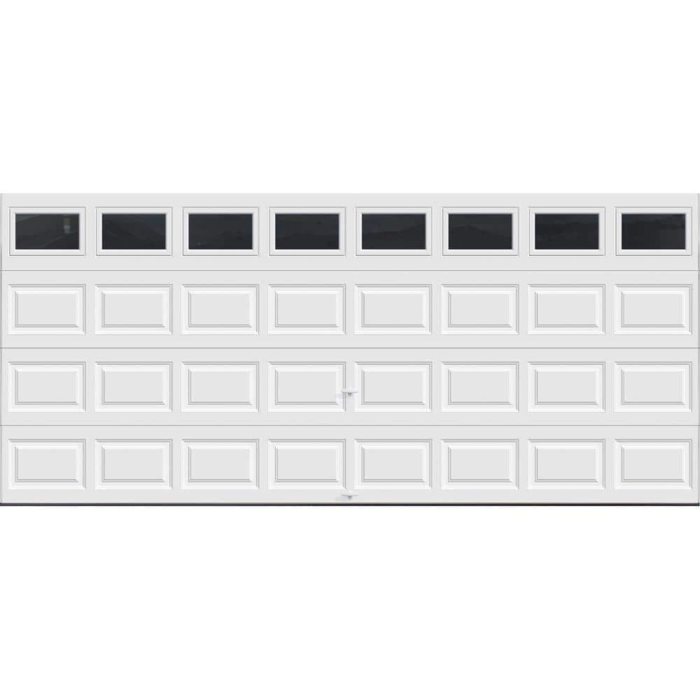 Classic Steel Short Panel 16 ft x 7 ft Insulated 12.9 R-Value  White Garage