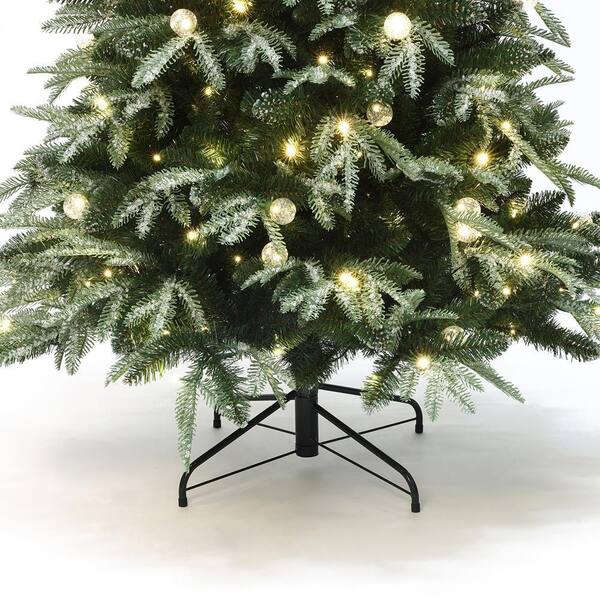 LuxenHome 7.5 ft. PreLit Green Full Artificial Christmas Tree with