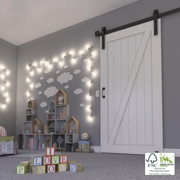 42 in. x 96 in. Z-Shape Solid Core White Primed Interior Barn Door Slab 42 in. x 96 in. Z-Shape Solid Core White Primed Interior Barn Door Slab
