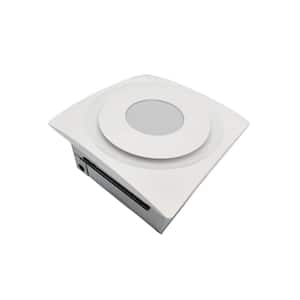 Slim Fit 120 CFM Quiet Bathroom Exhaust Fan with 10-Watt 4000K LED Light Ceiling or Wall Mount White