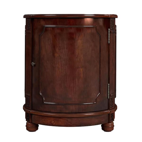Butler Specialty Company Thurmond 20 in. Dark Brown Round Wood Drum Side Table