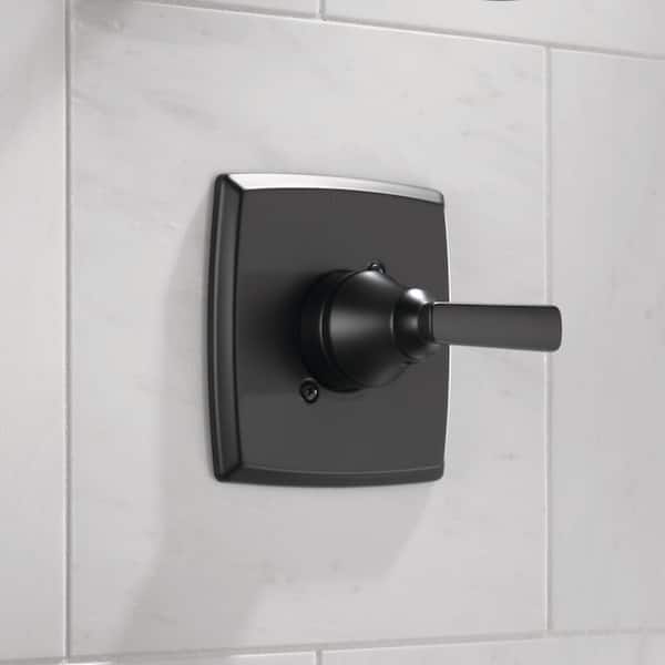 Ashlyn 1-Handle Wall Mount Valve Faucet Trim Kit in Matte Black (Valve Not Included)