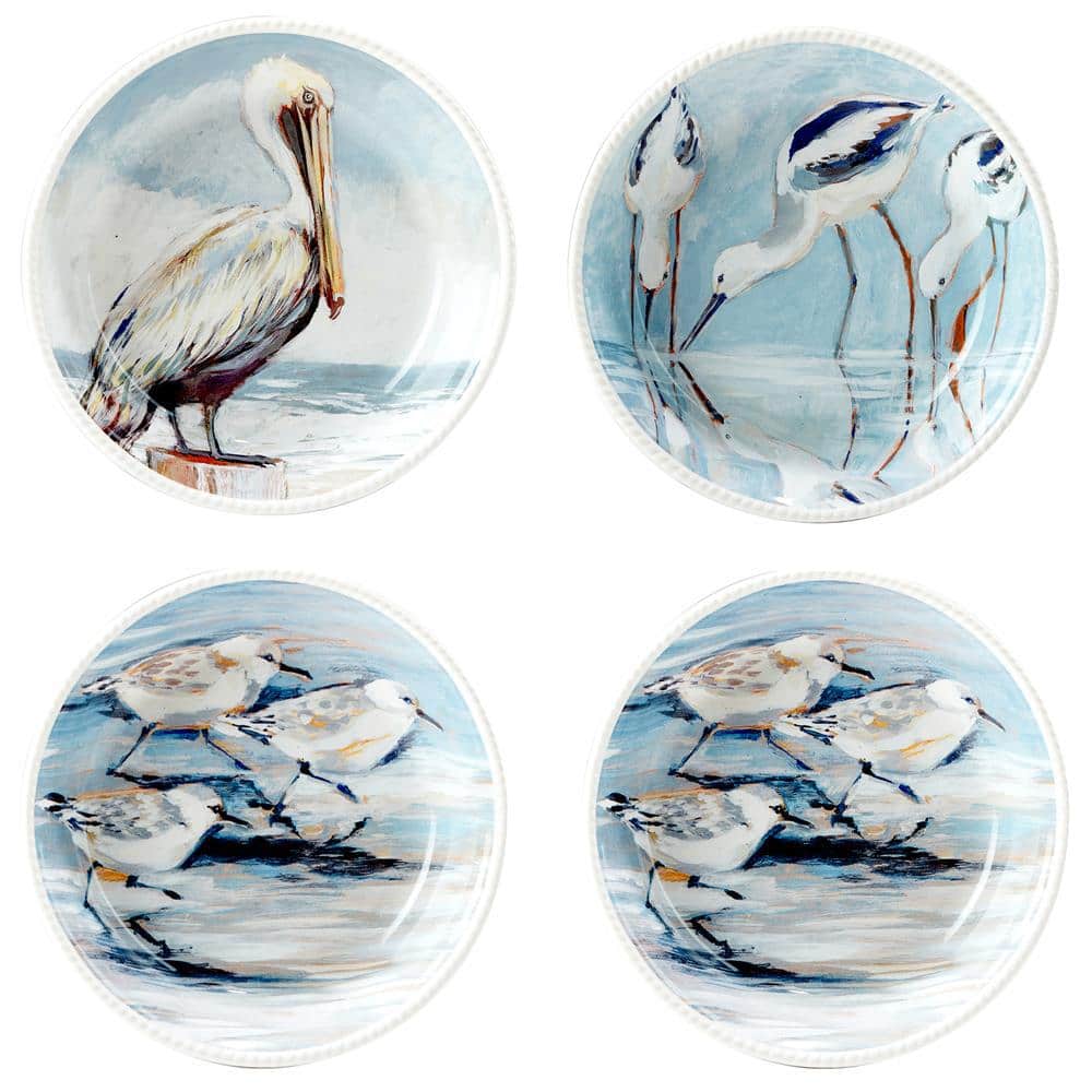 Shorebirds Ceramic 40 oz. Soup and Cereal Bowls Set of 4