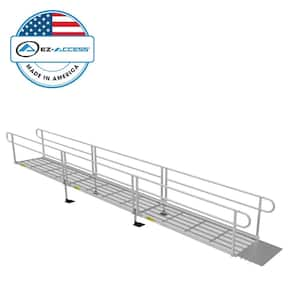 PATHWAY 3G 24 ft. Wheelchair Ramp Kit with Expanded Metal Surface and Two-line Handrails