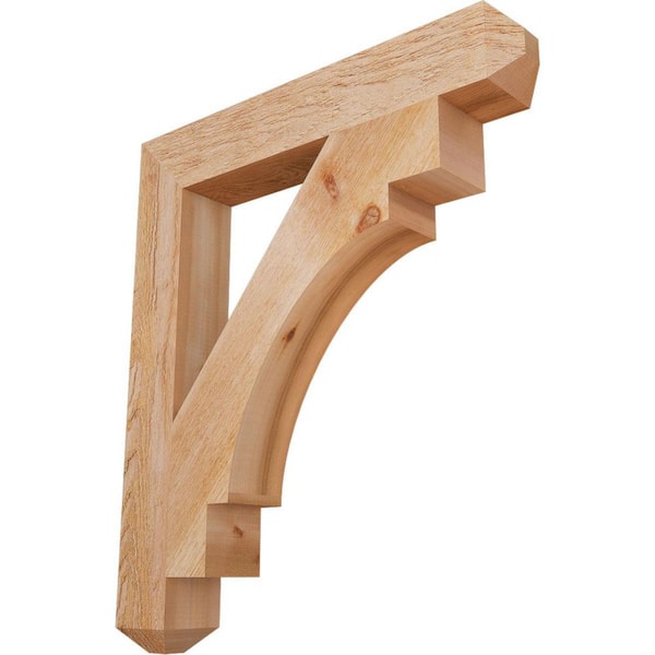 Ekena Millwork 4 in. x 30 in. x 26 in. Western Red Cedar Merced Craftsman Rough Sawn Bracket