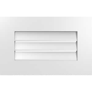 22 in. x 14 in. Vertical Surface Mount PVC Gable Vent: Functional with Standard Frame