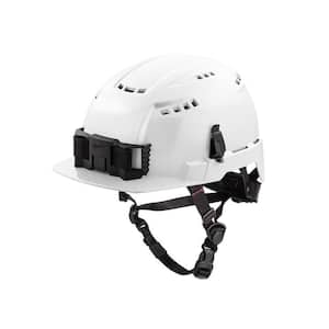 BOLT White Type 2 Class C Front Brim Vented Safety Helmet