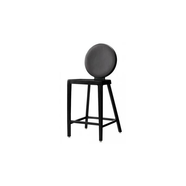 Unbranded Samantha 38.25 in. H Black Counter Stool