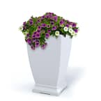 Acadia 28 in. Tall Self-Watering White Polyethylene Planter