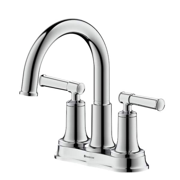 Glacier Bay Linmoor 4 in. Centerset Double-Handle High-Arc Spout ...