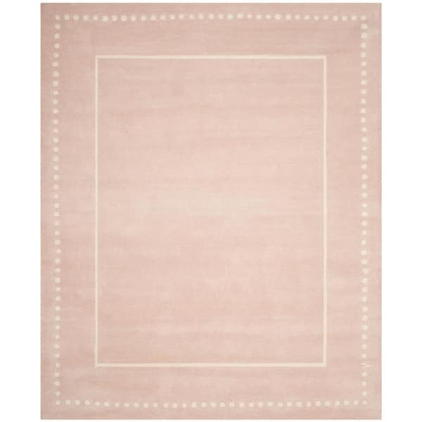 SAFAVIEH Bella Light Pink/Ivory 9 ft. x 12 ft. Dotted Border Area Rug