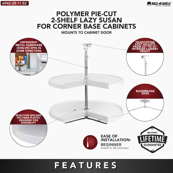 RAM-PRO Piattaforma Girevole Lazy Susan 25,4 Cm: Rotazione 360°, Portata Fino A 29,5 Kg