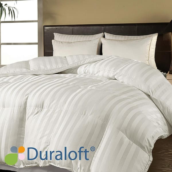 Year Round Warmth 500 Thread Count White Damask Queen Down Alternative Comforter